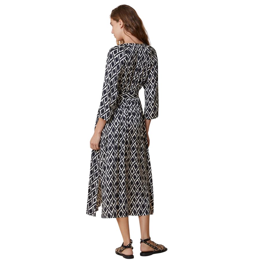 Candito chemisier in twill a fantasia da donna Penny Black | 2511221153200005